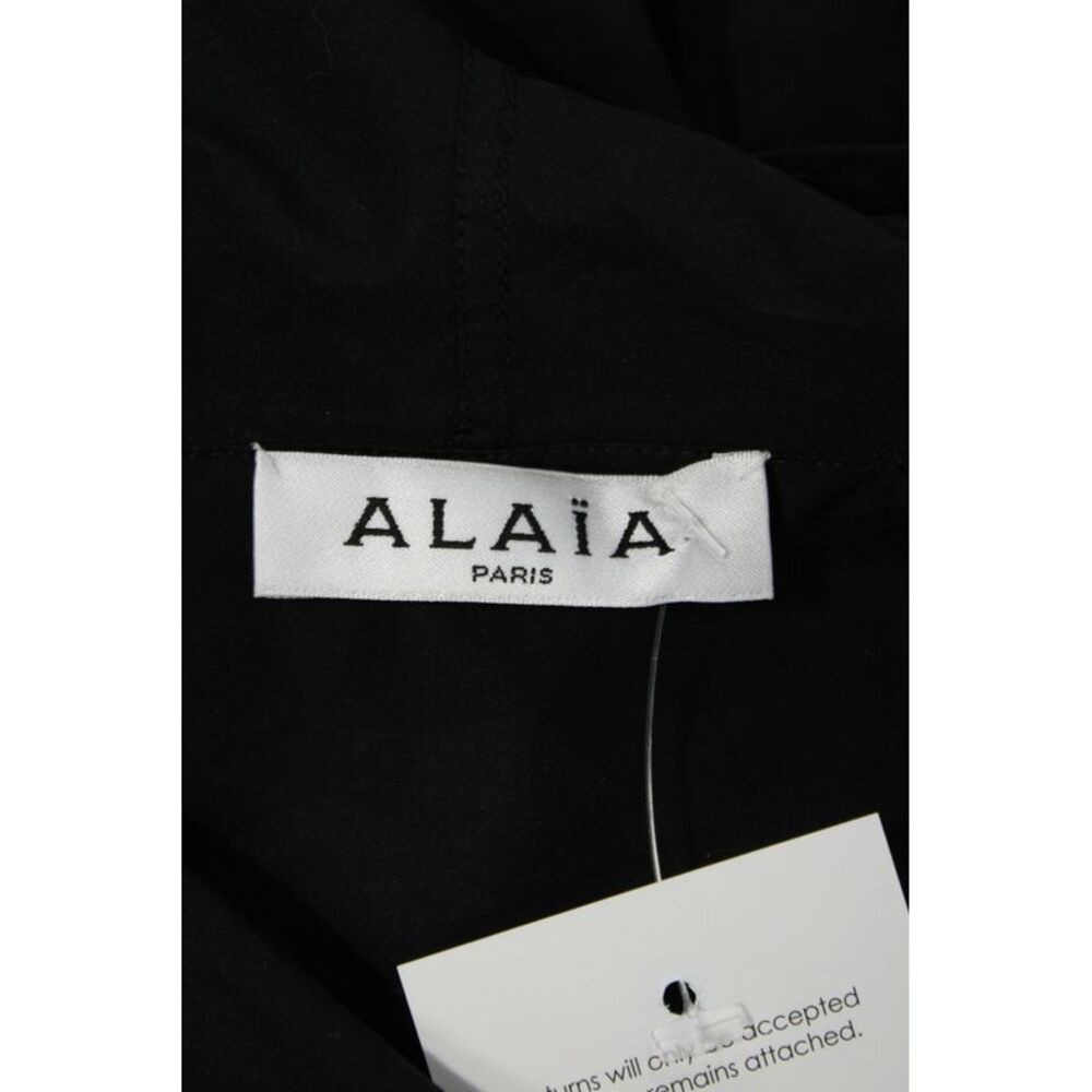 Alaia Women Bodysuit Black V Neck Long Sleeve Cotton Size 34 - Picture 7 of 7